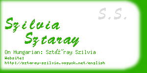 szilvia sztaray business card